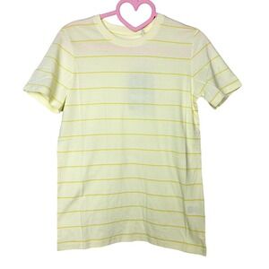 Everlane NWT Organic Cotton Stripe Crewneck Tee Yellow Size Medium